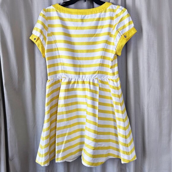 Ted Baker London Honor Dress in yellow and white stripes - Picture 4 of 9